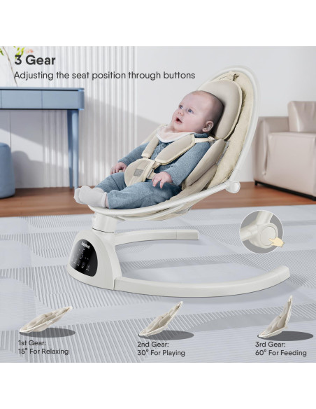 Columpio BabyBond para Bebés con Bluetooth y Control Remoto