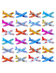 50 Juguetes Planeadores de Espuma Manmel - Aviones de Papel 10 cm