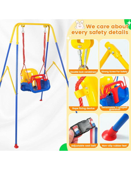 Columpio 3 en 1 Rormcheny para Bebés y Niños Pequeños