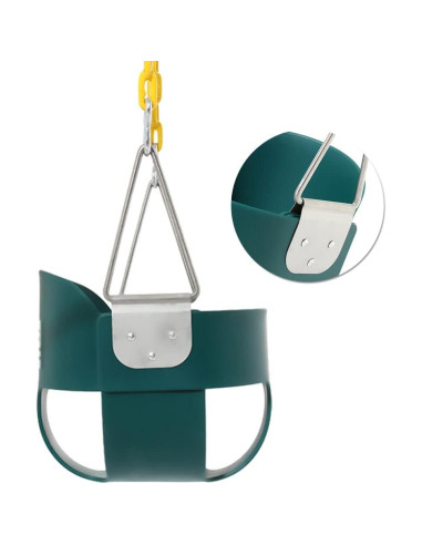Asiento de columpio de cubo Take Me Away para niños - Verde