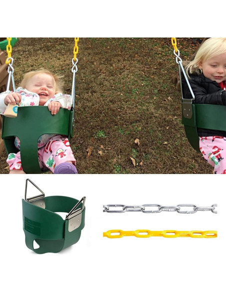 Asiento de columpio de cubo Take Me Away para niños - Verde