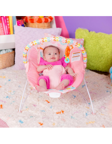 Asiento de rebote para bebés Bright Starts Unicornio Rosa 0-6 meses