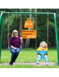 Juego de 2 Asientos de Columpio BeneLabel con Respaldo Alto 2