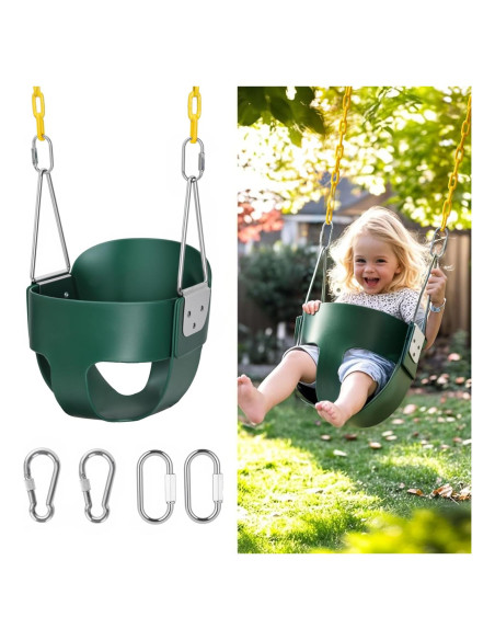 Columpio de Cubo Little Dove Verde con Respaldo Alto 99.79 kg