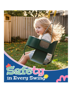 Columpio de Cubo Little Dove Verde con Respaldo Alto 99.79 kg 2