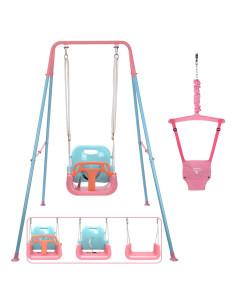 Columpio y Saltador 2 en 1 TOREVSIOR para Bebés Rosa