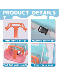 Columpio y Saltador 2 en 1 TOREVSIOR para Bebés Rosa 2