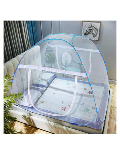 Tienda de Mosquito Pop-Up AMMER 200x180x150 cm Plegable Azul