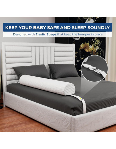 Bumper de Cama Peekabi para Niños 132x13 cm Ajustable