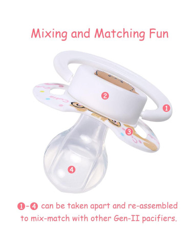 Chupete de Adulto Bigshield LittleForBig Osito Blanco 6.6x4.8cm