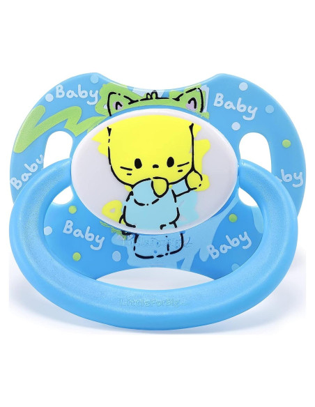 Chupete Adulto LittleForBig Bigshield II Gatito Azul 4.1cm Chupete Adulto LittleForBig Bigshield II Gatito Azul 4.1cm