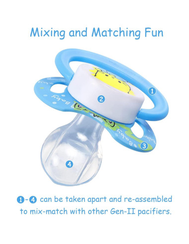 Chupete Adulto LittleForBig Bigshield II Gatito Azul 4.1cm