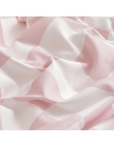Conjunto de Edredón Cuadrado Rosa y Blanco Houseri Cal King