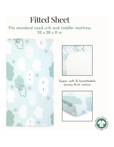 Conjunto de Ropa de Cama Evolur Dreamer 3 Piezas Algodón Orgánico