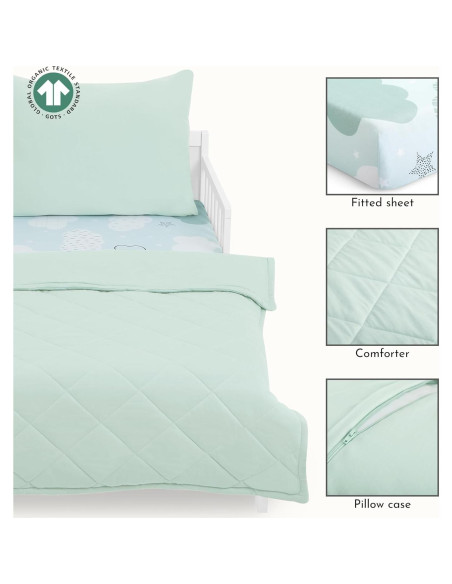 Conjunto de Ropa de Cama Evolur Dreamer 3 Piezas Algodón Orgánico