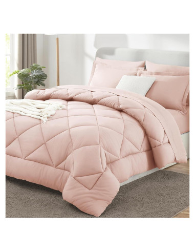 Conjunto de Edredón CozyLux Completo 7 Piezas Rosa Blush