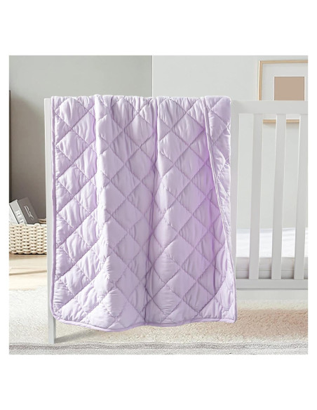 Colcha Microfibra FLXXIE Lavable para Niños 99x119 cm Púrpura