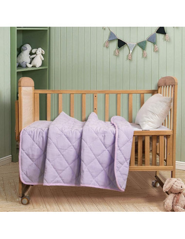 Colcha Microfibra FLXXIE Lavable para Niños 99x119 cm Púrpura