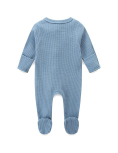 Pijama para Bebé Jomixa Algodón Orgánico 0-3 Meses Azul 2