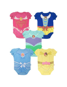 Bodies de Manga Corta Disney Princess con Diadema 0-24 Meses