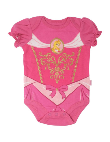 Bodies de Manga Corta Disney Princess con Diadema 0-24 Meses