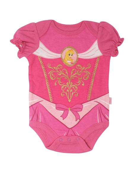 Bodies de Manga Corta Disney Princess con Diadema 0-24 Meses