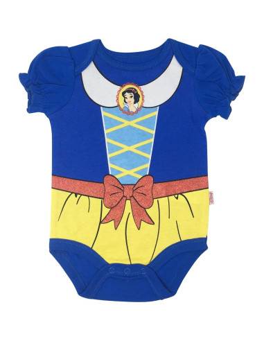 Bodies de Manga Corta Disney Princess con Diadema 0-24 Meses