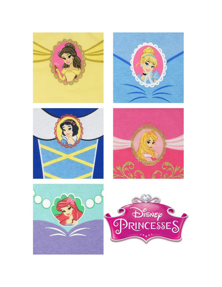 Bodies de Manga Corta Disney Princess con Diadema 0-24 Meses