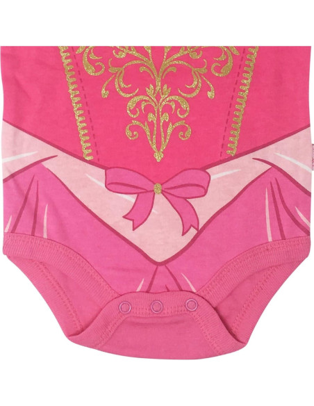 Bodies de Manga Corta Disney Princess con Diadema 0-24 Meses