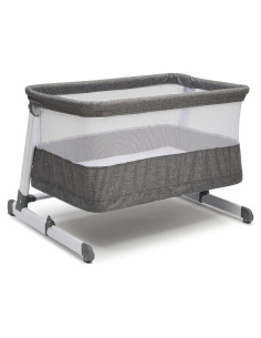 Cuna Lateral 2 en 1 Simmons Kids Room2Grow Ajustable Gris