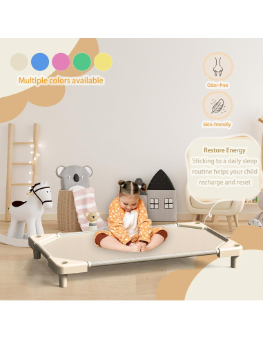 Camas apilables para preescolar NOUJULOUN 4 unidades beige claro