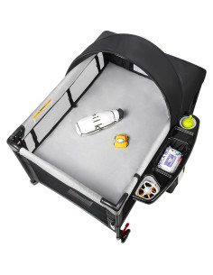 Cuna de Bebé 4 en 1 YoYiCuna Negra con Colchón Impermeable 2