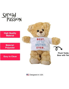 Teddy Bear de Peluche SpreadPassion 25.4 cm con Camiseta 2