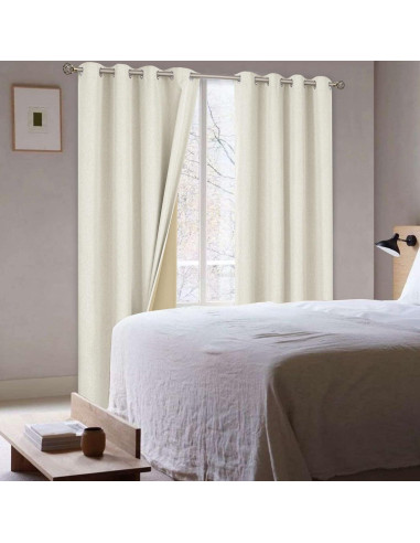 Cortinas Opacas BGment 132x213 cm Avena Juego de 2 Paneles