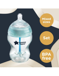 Juego de Inicio Bebés Tommee Tippee Anti-Cólico 4 Botellas 266ml 148ml 2
