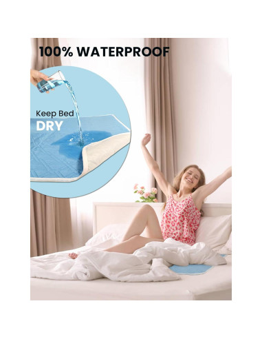 Almohadillas de Cama Lavables Impermeables ROTOPATA 86x91 cm