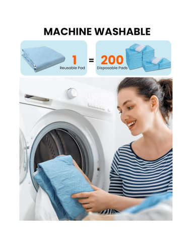 Almohadillas de Cama Lavables Impermeables ROTOPATA 86x91 cm