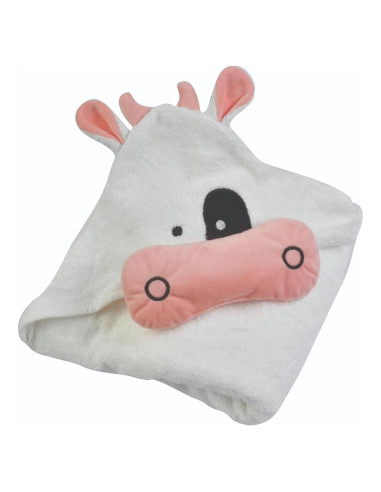 Toalla con Capucha POCASOPA Vaca 89x89 cm Hipoalergénica