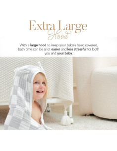 Toalla con Capucha Ultra Suave HardNok para Bebés 139.7x71.1cm 2