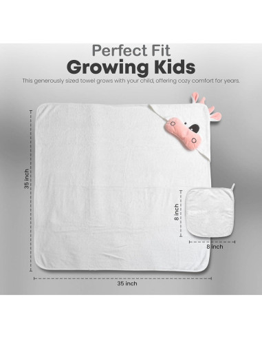 Toalla con Capucha POCASOPA Vaca 89x89 cm Hipoalergénica