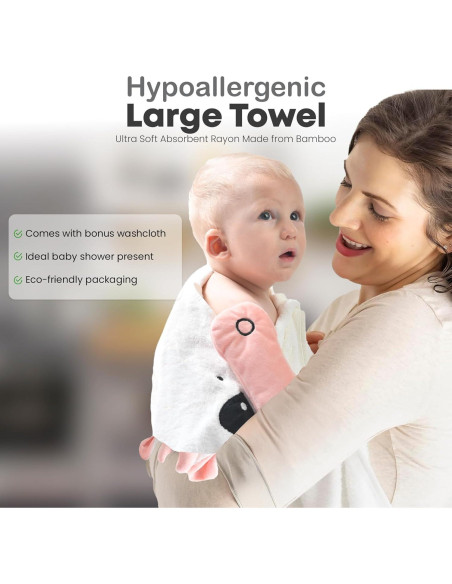 Toalla con Capucha POCASOPA Vaca 89x89 cm Hipoalergénica