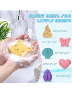 Esponjas de Baño Naturales Sunnyray para Niños - 10 Formas 2