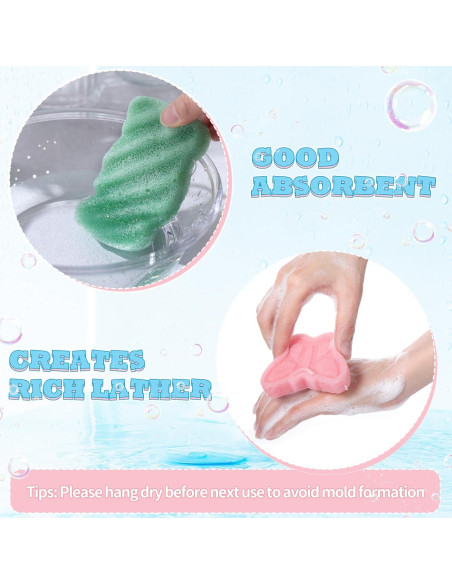 Esponjas de Baño Naturales Sunnyray para Niños - 10 Formas