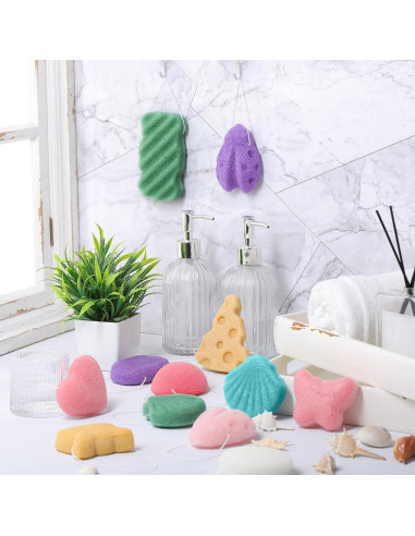 Esponjas de Baño Naturales Sunnyray para Niños - 10 Formas