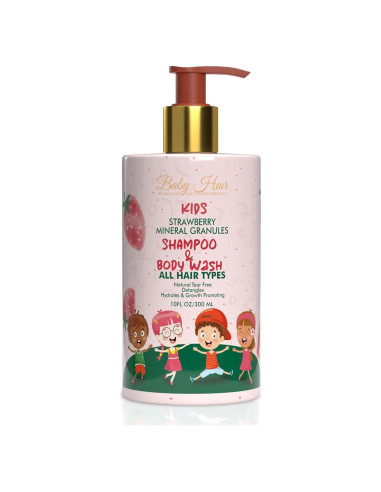 Champú y Gel de Baño Baby Hair 295 ml - Sin Sulfatos, Fresa