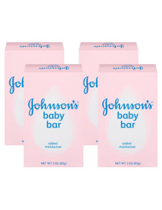 Jabón en Barra Johnson's Baby Hipoalergénico 85 g - Paquete de 4