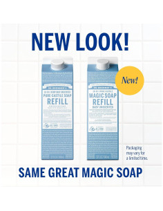 Jabón Líquido Mágico Pure-Castile Dr. Bronner 0.95L Sin Fragancia 2