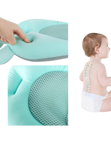 Cojín Flotante para Baño de Bebé Haozaikeji Malla Transpirable