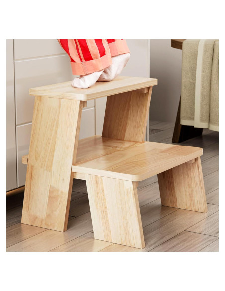 Escalera de Madera para Niños Termanic 2 Escalones Antideslizante