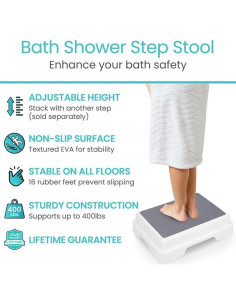 Escalón de Baño Antideslizante Vive 11.43 cm - Apilable 2